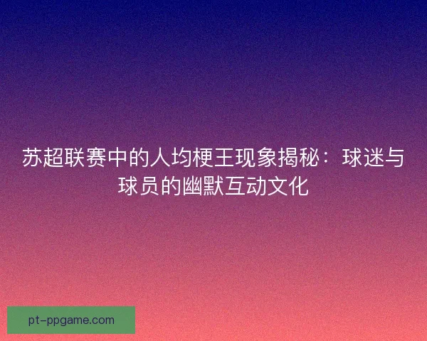 苏超联赛中的人均梗王现象揭秘：球迷与球员的幽默互动文化